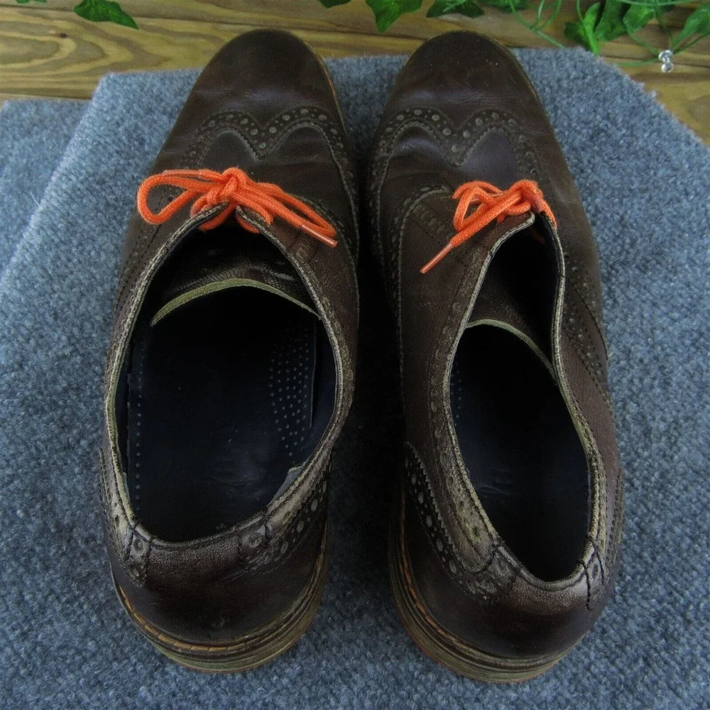 Cole Haan Men Brogues Shoes Brown Leather Lace Up Size 11.5‎ Medium
